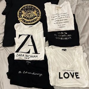 Bundle of 6 inspirational quotes t-shirts